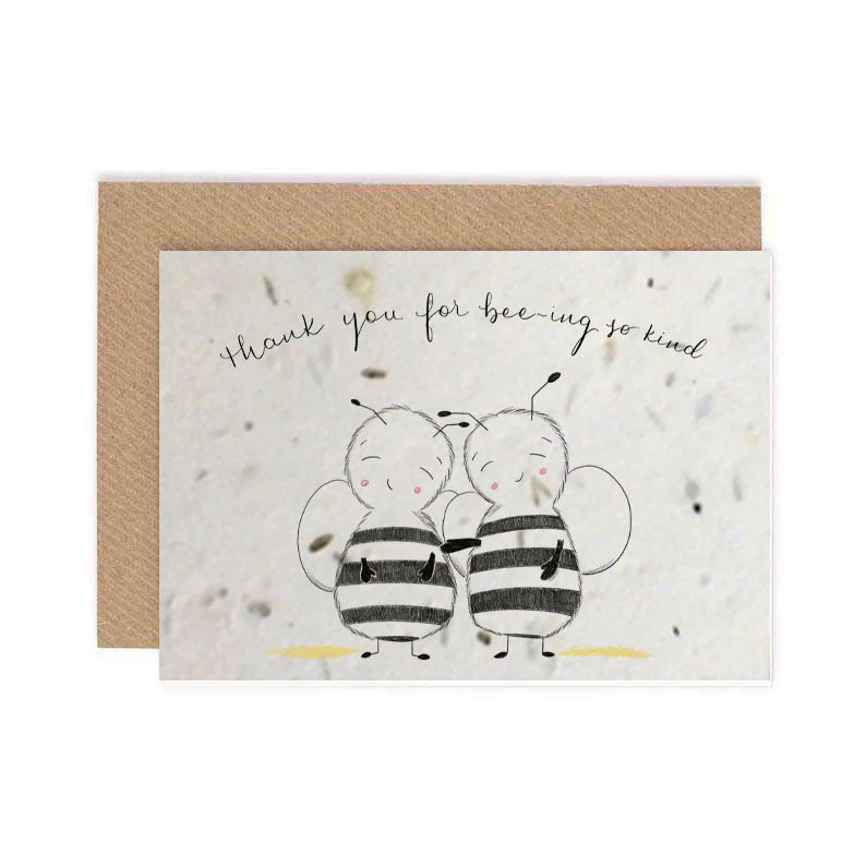 Plantable Seeded Greeting Card -  Thank You For Bee-ing So Kind