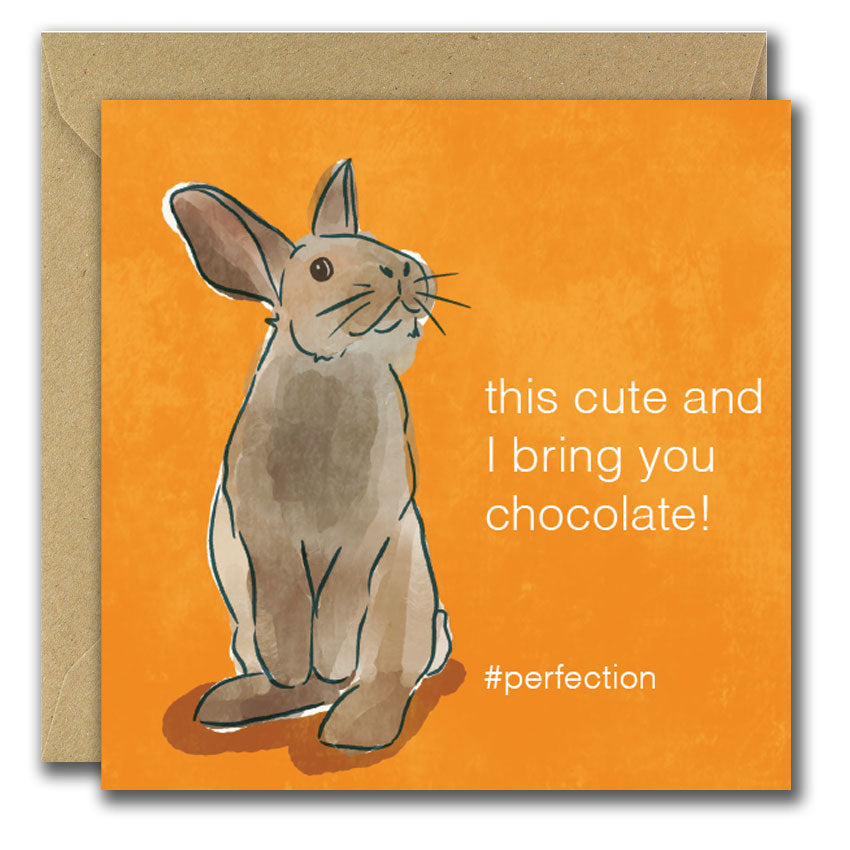 This Cute And I Bring You Chocolate (Greeting Card)