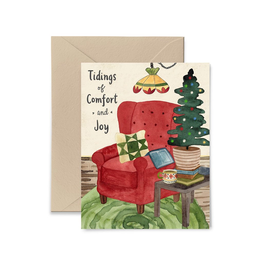 Tidings Of Comfort And Joy Christmas Greeting Card