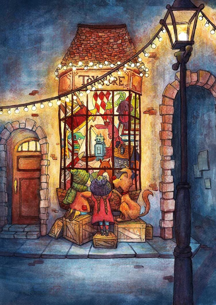 Toy Shopfront (Christmas Card)