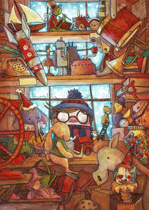 Toy Shop Window (Christmas Card)