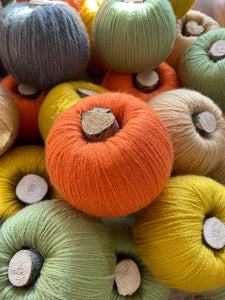 Small Yarn Pumpkin - Mustard